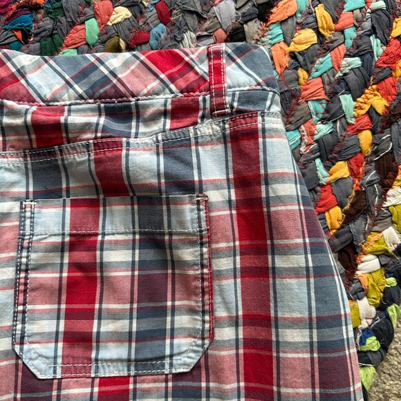 Croft & Barrow Red Blue Plaid Skort Women's Size 12 Stretch Preppy Y2K Americana - Picture 11 of 16